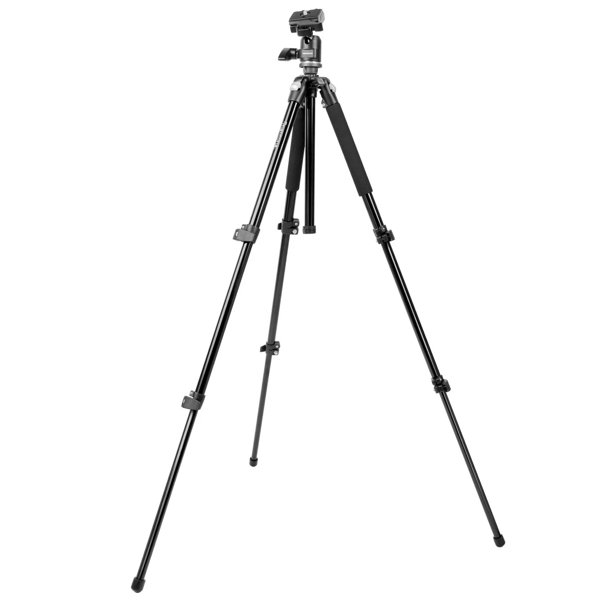 Mantona Scout Trépied Max, 157 cm (incl. rotule avec plateau de fixation rapide, niveau à bulle intégré, capacité de charge env. 6 kg)