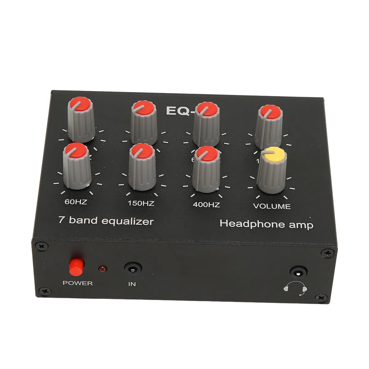 Egaliseur Audio pour Voiture à 7 Bandes, égaliseur numérique à Deux canaux 12dB, égaliseur pour amplificateur de Voiture avec Sortie/entrée, entrée auxiliaire 3,5 mm