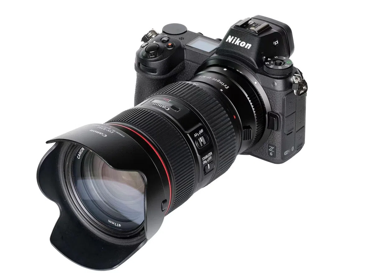 Fringer EF-NZ II Adaptateur de monture d'objectif Autofocus d'ouverture électronique intégrée Compatible avec Objectif Canon EOS EF vers Compatible avec Nikon Z Caméra ZFC Baïonnette Z9 Z8 Z7II Z6 Z50