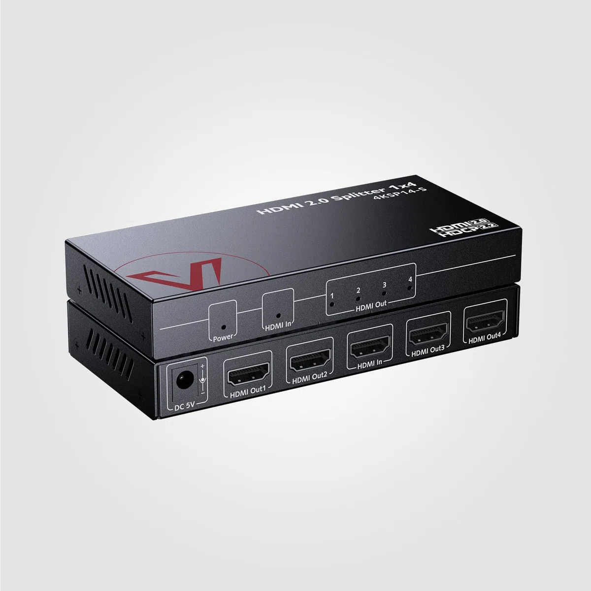 AV Access 1 entrée 4 Sorties UHD 4K@60Hz 1080p@120Hz Répartiteur HDMI 2.0 avec réduction d'échelle Automatique, répartiteur HDMI 4K avec HDR10 et 3D, Audio HD sans Perte, HDCP 2.2, EDID Automatique