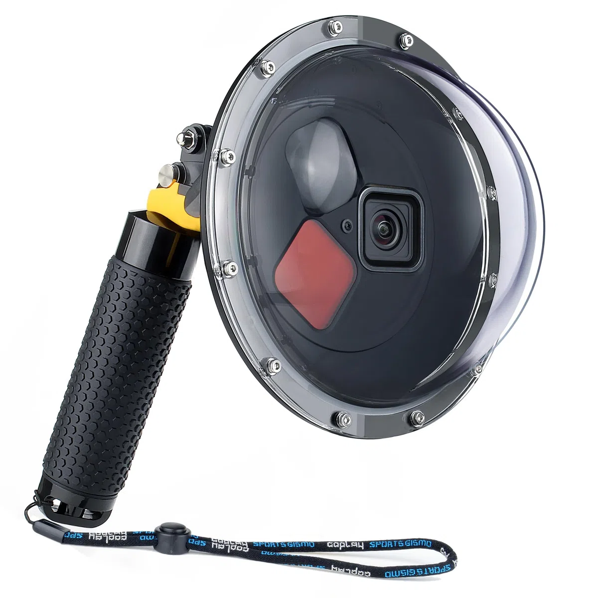 Port dôme étanche pour GoPro Hero 13 12 11 10 9 noir avec filtres commutables intégrés, poignée flottante, déclencheur, boîtier dôme sous-marin pour GoPro 9 10 11 12 13 Noir
