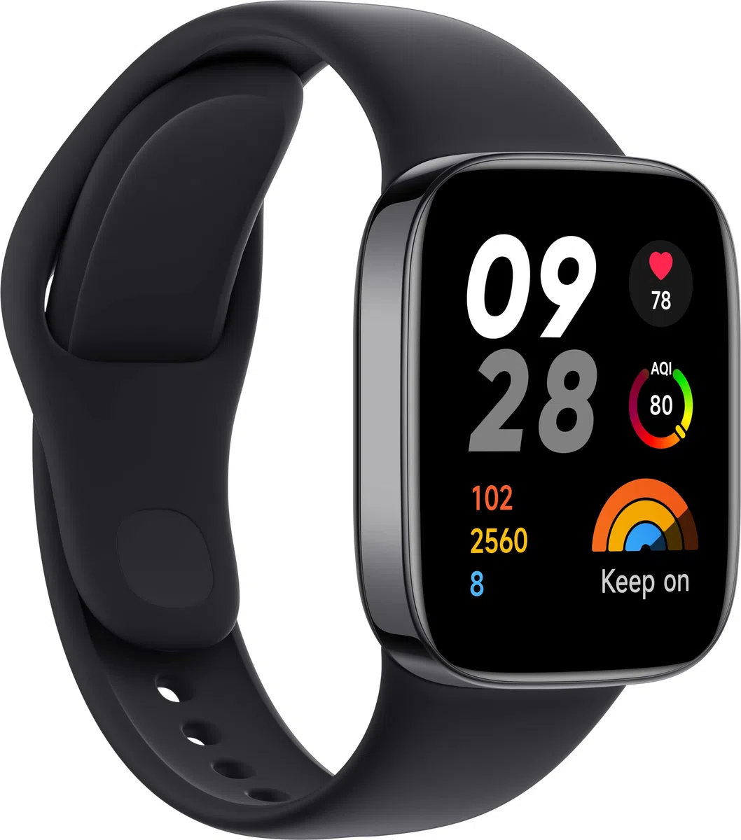 Xiaomi Redmi Watch 3, Noir, écran AMOLED 1,75", appels téléphoniques Bluetooth, 12 Jours d'autonomie, Surveillance de la santé - Version française