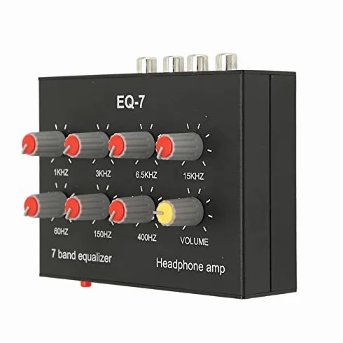 Égaliseur Sonore 7 Bandes, Entrée de Sortie, Réglage des Basses élevées 12 DB, égaliseur Numérique à Deux Canaux, Interface 3,5 Mm, pour L'enregistrement, Le Streaming, Le