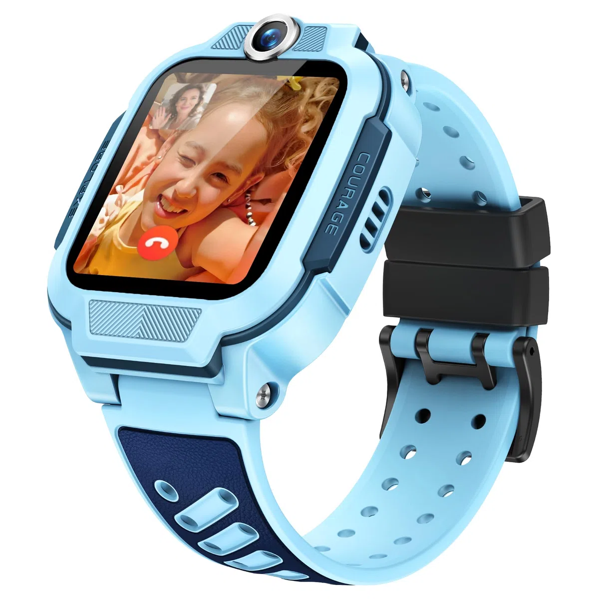 imoo Z3 Montre Connectée Enfant GPS, Montre Intelligente Enfant Carte Sim & 4G, Téléphone & Appel Vidéo, IP68 Étanche, SOS, Podometre, Mode Classe-Smartwatch Enfant Cadeau Fille Garçon - Bleu