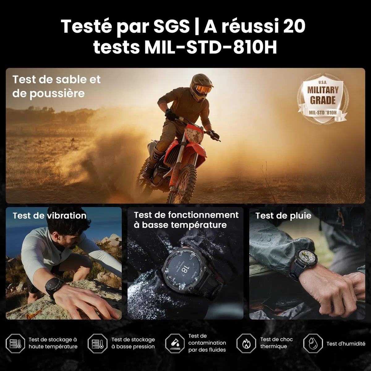 KOSPET Tank T4 Special Edition, Montre Connectée Homme, GPS, Bracelet Acier | Cartes Hors Ligne, Acier Inoxydable, Étanchéité 10 ATM, Plongée 45M, IP69K, Moniteur de Fréquence Cardiaque & Sommeil, AMOLED