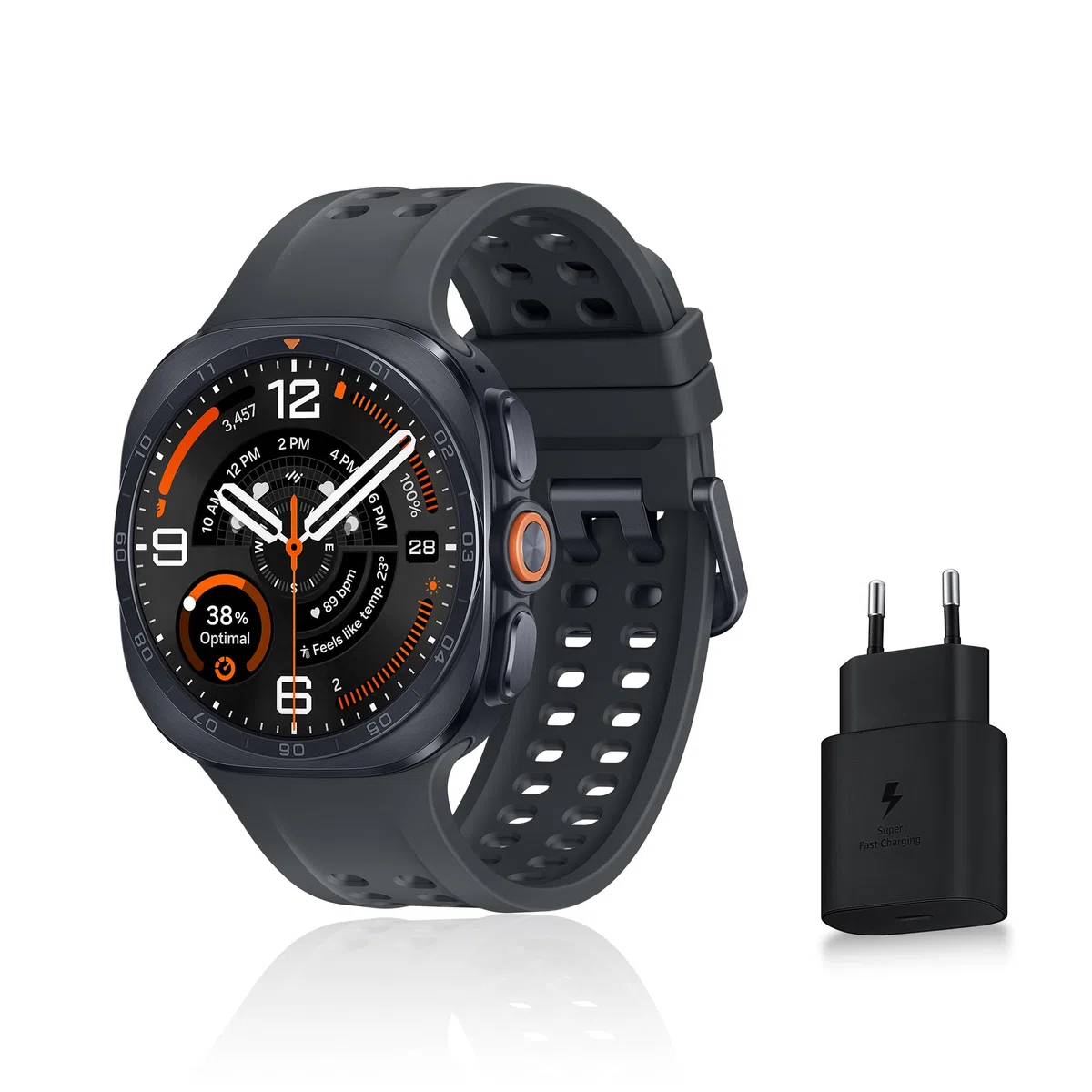Samsung Galaxy Watch Ultra2, Connectivité 4G LTE, 47 mm, Noir Titane | Montre Sport pour le Trail, la Plongée, le Cyclisme avec Suivi Samsung Health, Batterie de 800 mAh, Recharge Rapide