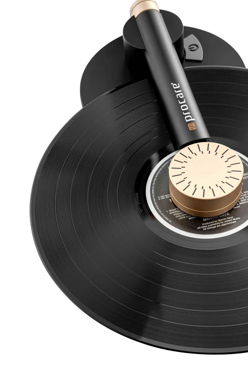 Procare Vinyl-Xperience Kit de Nettoyage de disques Pro – Comprend Une Machine de Nettoyage de disques, Une Brosse Antistatique en Fibre de Carbone, Une Brosse à Disque en Velours Doux, Un souffleur