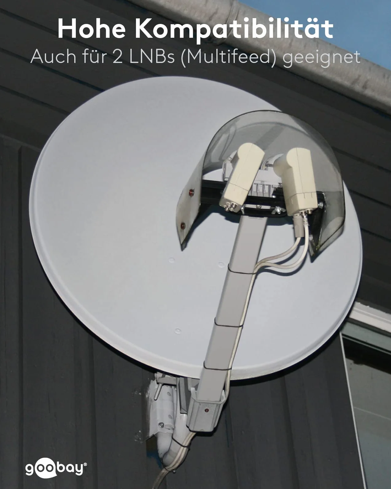 Goobay 67190 Protection Contre Les Intempéries Universelle LNB Antenne Parabolique Transparent