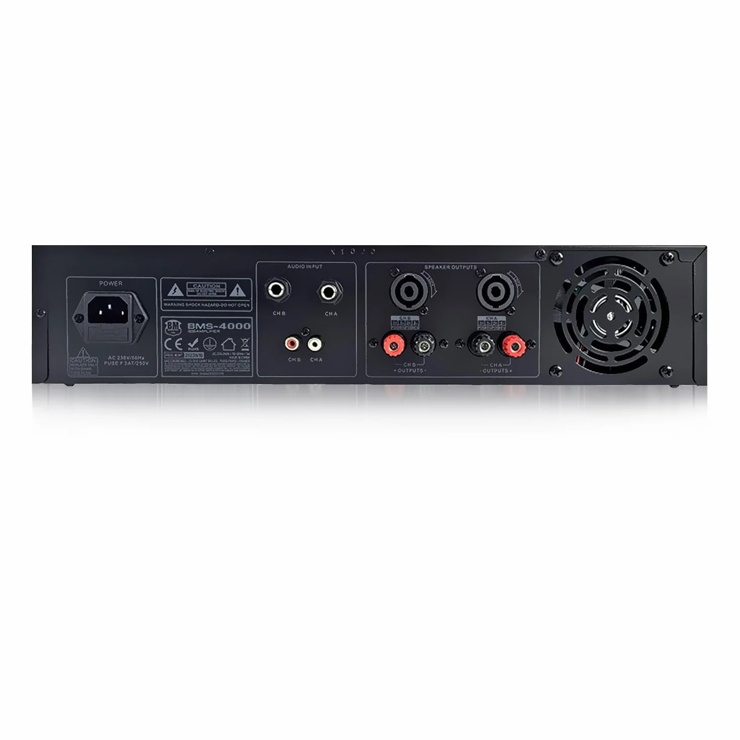 Amplificateur sonorisation DJ - pour BMSonic BMS-4000-2 x 2000W - Technologie MOSFET avec Ventilation Continue