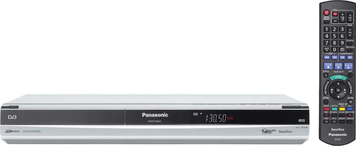 Panasonic DMR-EX84C Enregistreur Argent - Lecteurs DVD (NTSC,PAL,PAL B,PAL G,PAL H,SECAM, 1920 x 1080 (HD 1080), 1080i,1080p,576i,576p,720p, 12-bit/108MHz, Dolby Digital,DTS, 24 bits/192 kHz)