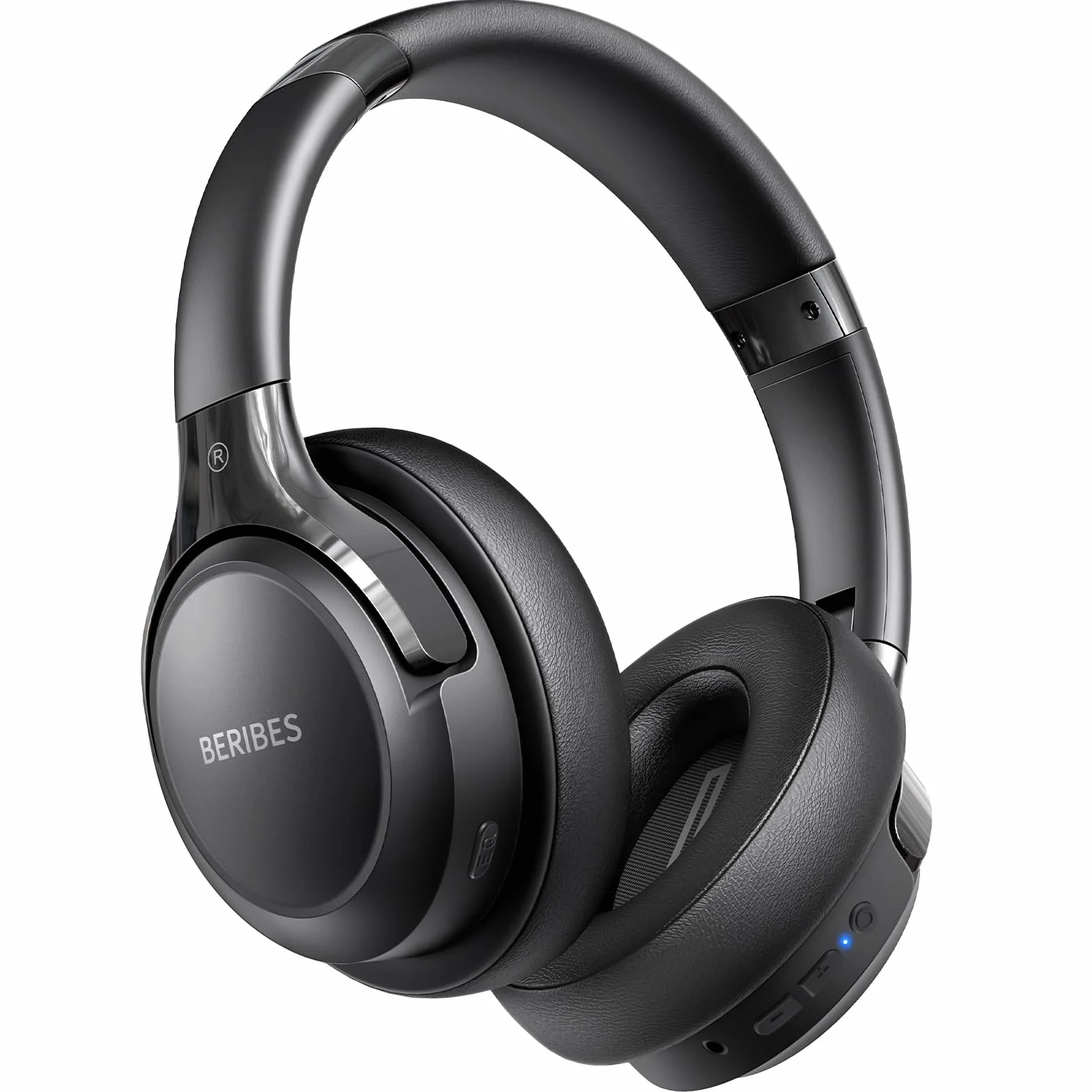 BERIBES Casque Bluetooth sans Fil 65 h Micro 6 Modes EQ Style Around-Ear avec Microphone pour iPhone iPad Android Ordinateurs Portables