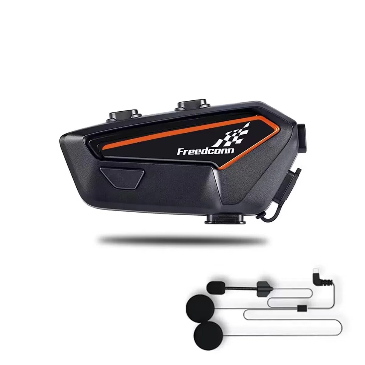 FreedConn QC Casque Bluetooth 5.2 F1, Haut-parleurs de Moto avec Basses Fortes, 1100 mAh Mains Libres, étanche IP67, écouteurs de Moto avec Micro Dur, contrôle des appels musicaux, réveil Siri