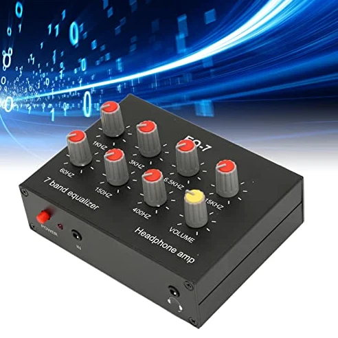Égaliseur Sonore 7 Bandes, Entrée de Sortie, Réglage des Basses élevées 12 DB, égaliseur Numérique à Deux Canaux, Interface 3,5 Mm, pour L'enregistrement, Le Streaming, Le