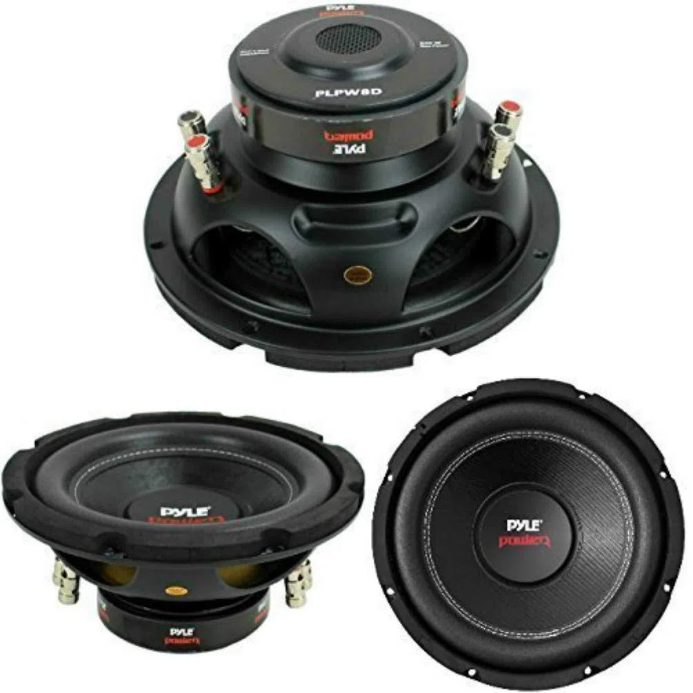 SUBWOOFER PYLE PLPW8D DE 400 Watt RMS ET 800 Watt Max 8" 20 CM 200 MM WOOFER DVC Double Bobine 4 + 4 OHM SUB Excellent Aussi pour Portes EST PORTIER Voiture OU en Caisse