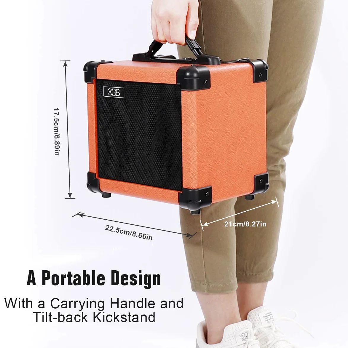 Coolmusic 10G Mini amplificateur de Guitare 10W amplificateur de Guitare électrique Portable Haut-Parleur combiné, intégré Bluetooth(inclure Un Adaptateur UE)
