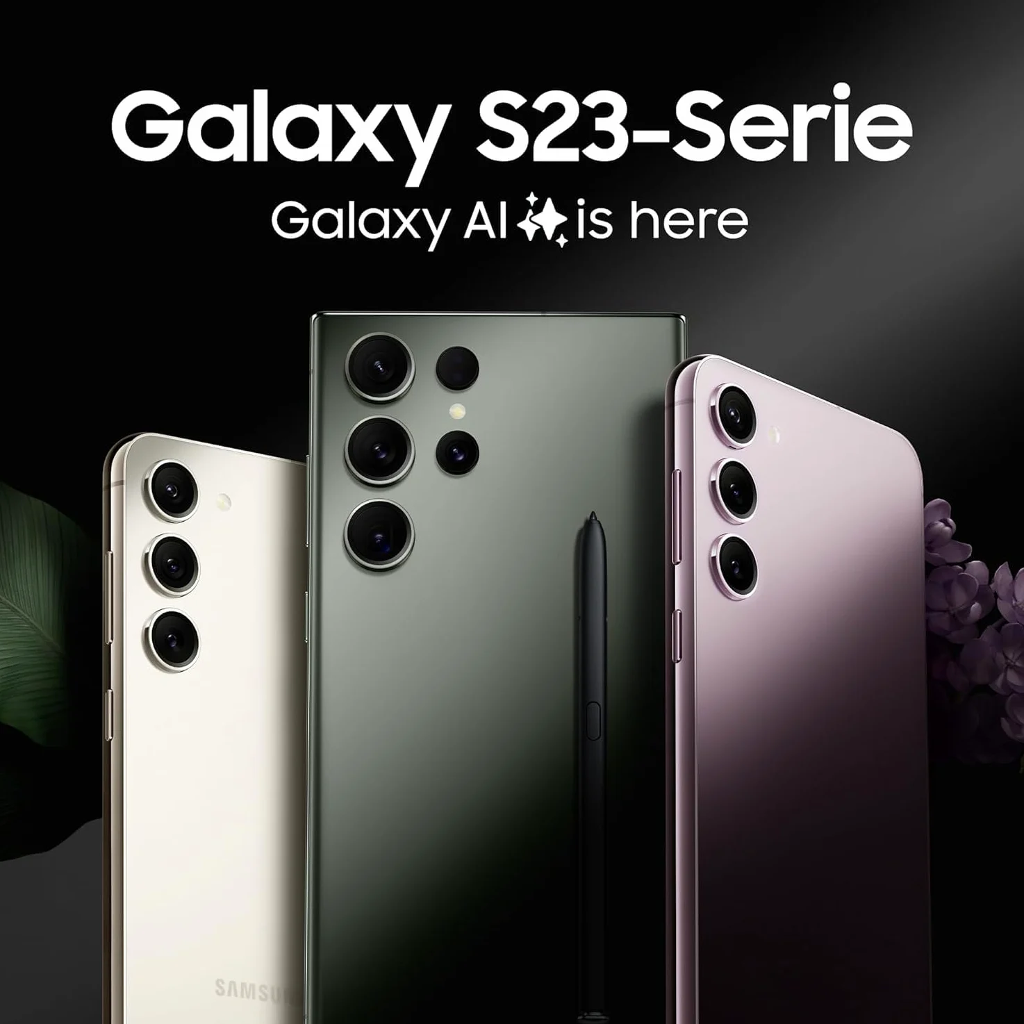 Samsung Galaxy S23+ Smartphone Android 5G 8Go RAM AI Display 6.6" Dynamic AMOLED 2X Fotocamera 50MP 4.700 mAh (Noir, 256 GB)