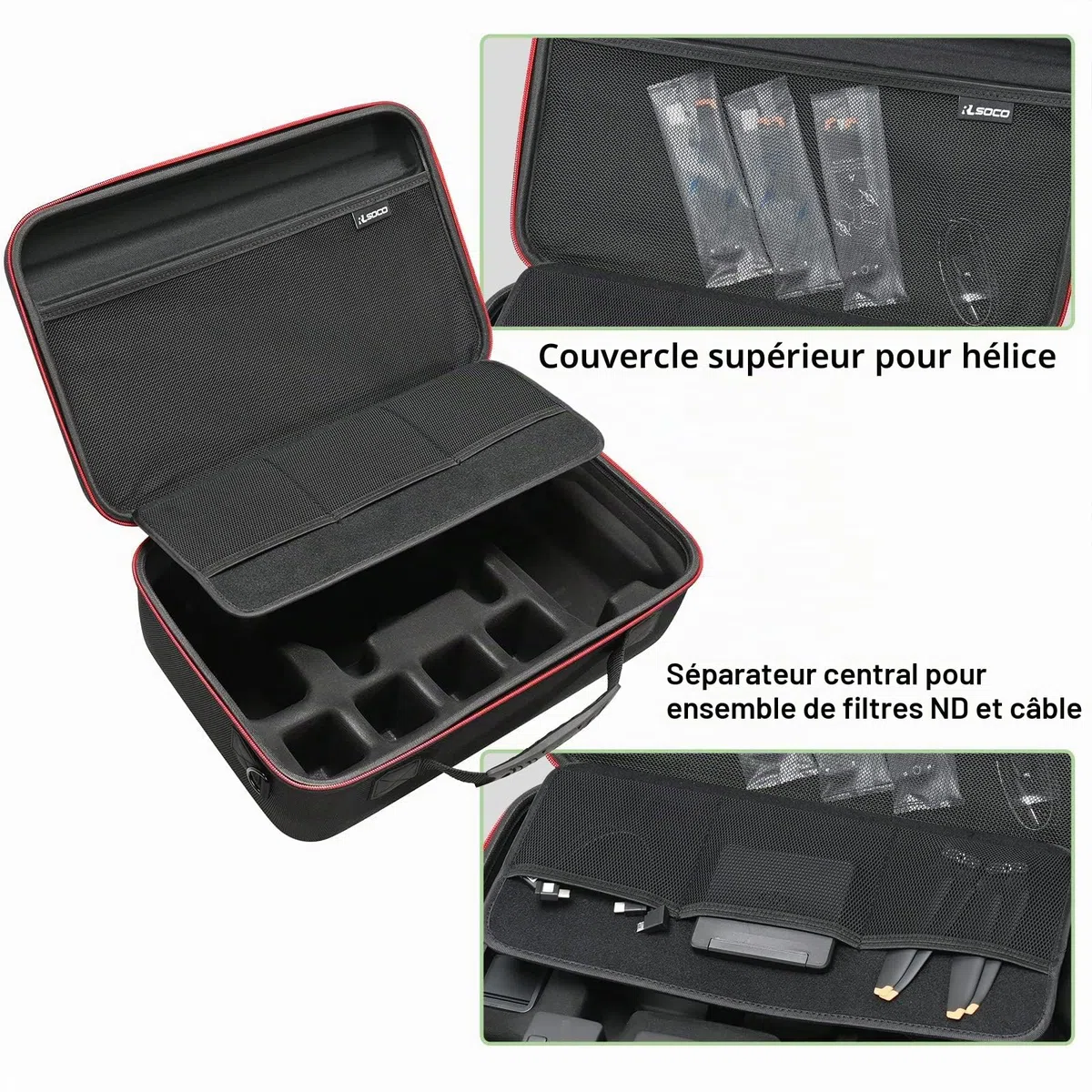 RLSOCO Étui pour DJI Mavic 3 Classic/Mavic 3 Fly More Combo/Cine Premium Combo -Convient aux pour Corps Mavic 3, DJI RC Pro ou DJI RC Controller,Batteries, Chargeur, hélices, Noir, Etui, Noir, Etui