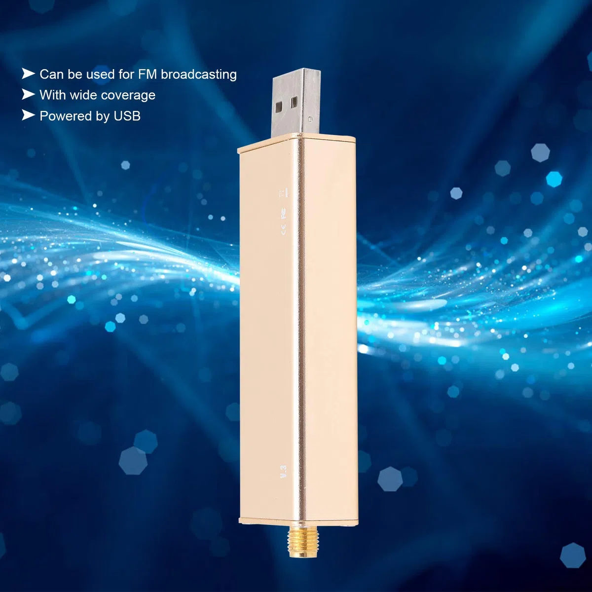 Récepteur SDR Antennes Radio Définies par Logiciel 0.1KHz-1.7GHz Haute Stabilité RTL-SDR Haut de Gamme avec Plage de Réglage Étendue