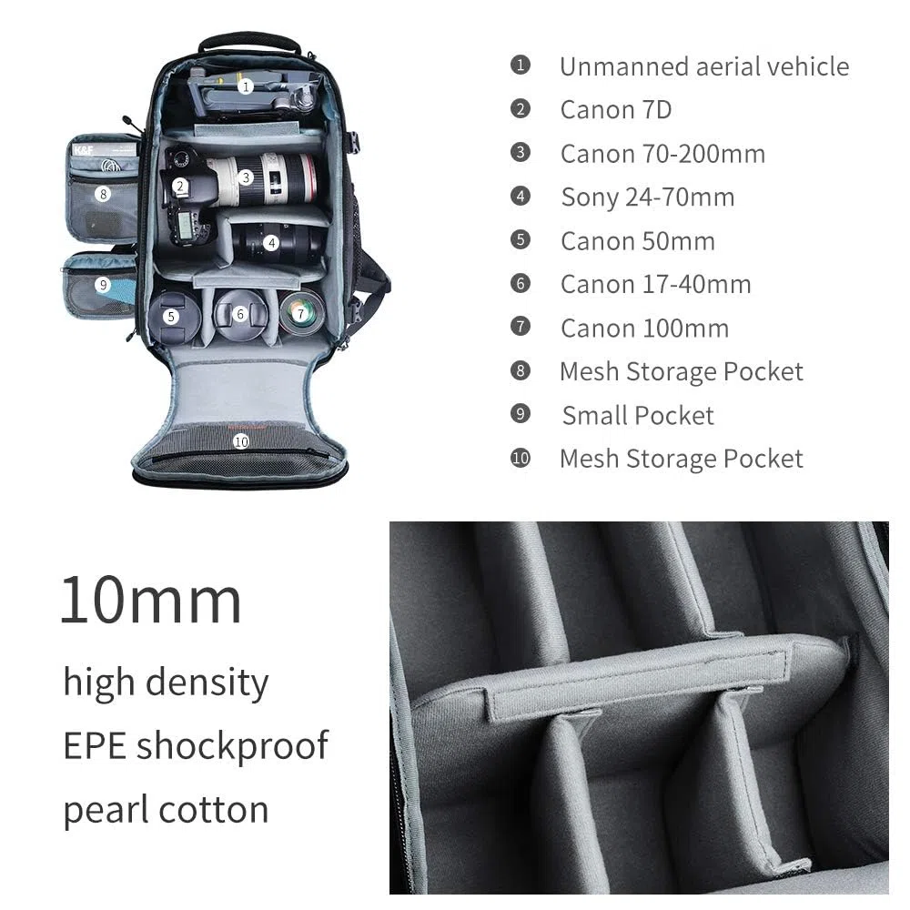 Beschoi Waterproof SLR Camera Backpack