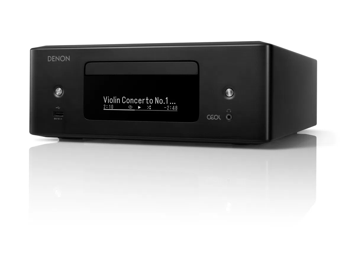 Denon RCD-N12DAB Système Audio Tout-en-Un avec Amplificateur HiFi, Lecteur CD, Streaming HEOS, Bluetooth, Wi-FI, AirPlay 2, Radio Dab+ - Noir